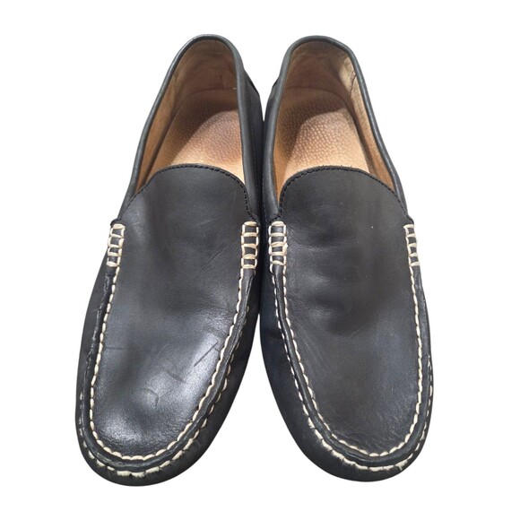 Polo Ralph Lauren Woodley Shoes Men's 12D Black Leather Driving Loafers Mocs - Picture 1 of 10